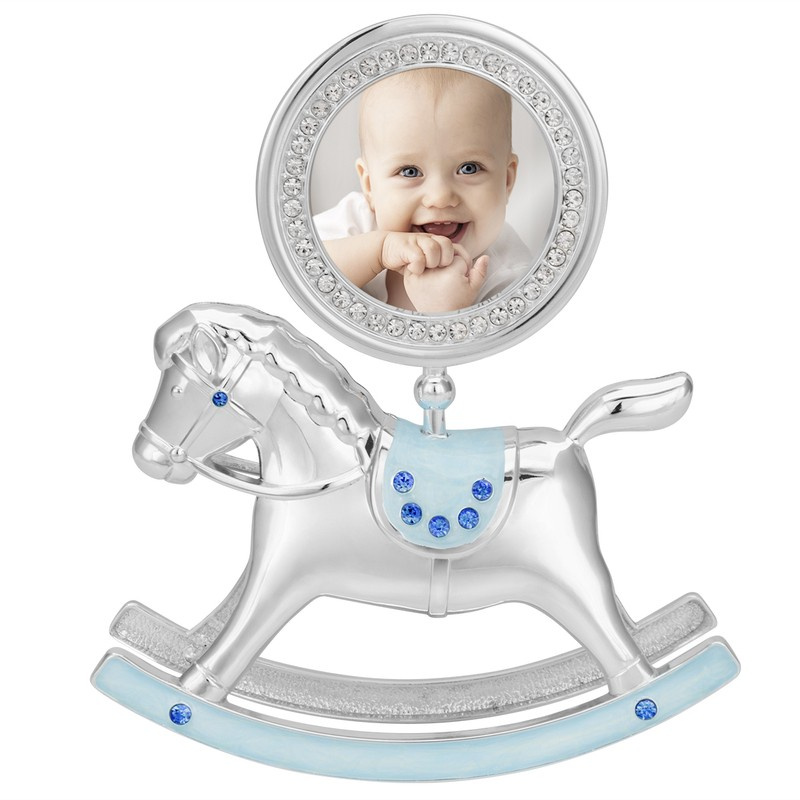 Ramka na Zdjęcie konik na Biegunach niebieska