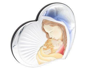 Obrazek Serce Matka Boska z Dzieciątkiem 14,5x12,5cm