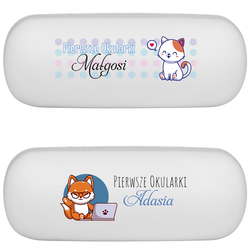 Etui futerał na okulary / srebrne