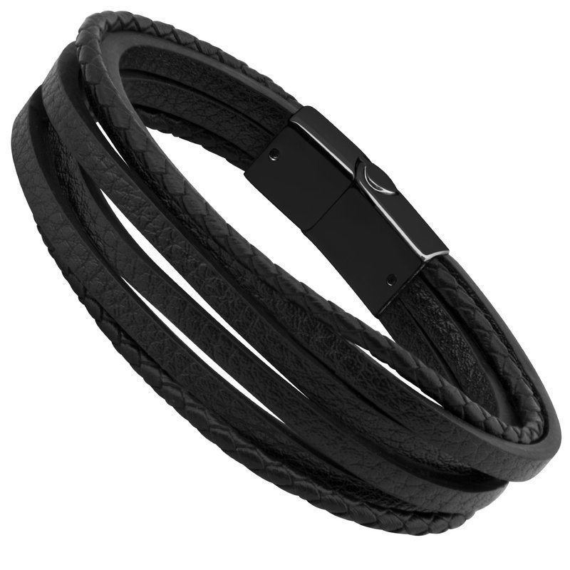 Bransoletka ze skóry stal 316 L