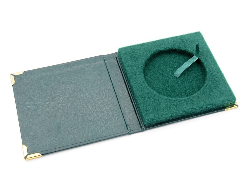 Etui SAMETI do medali 70 mm zielone