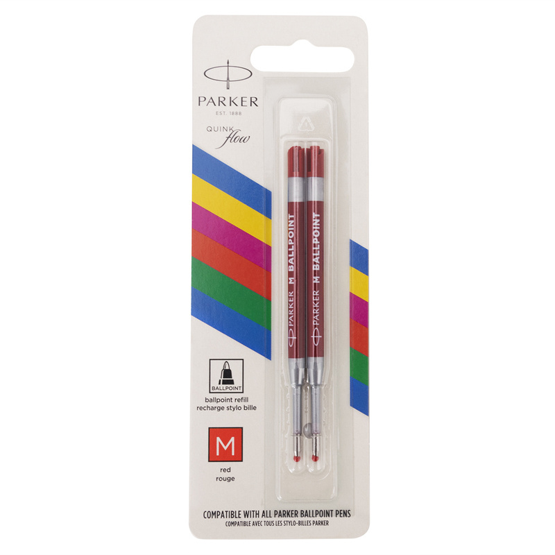 2 wkłady Parker Quinkflow czerwone