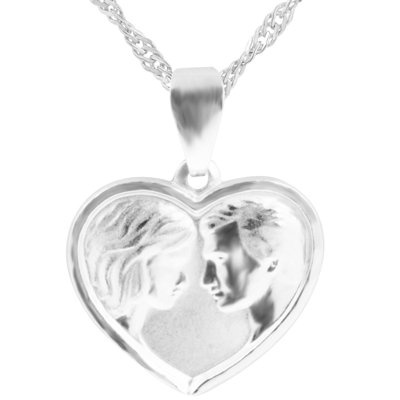 Wisiorek Serce "Zakochani" Srebro 925