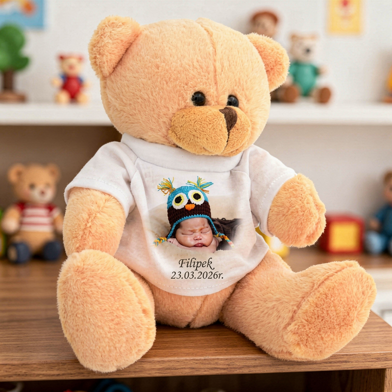 Miodowy miś z koszulką 