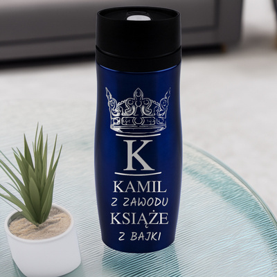 Kubek termiczny niebieski