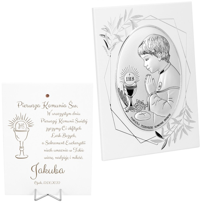 Obrazek - Pamiątka Pierwszej Komunii Świętej dla chłopca.