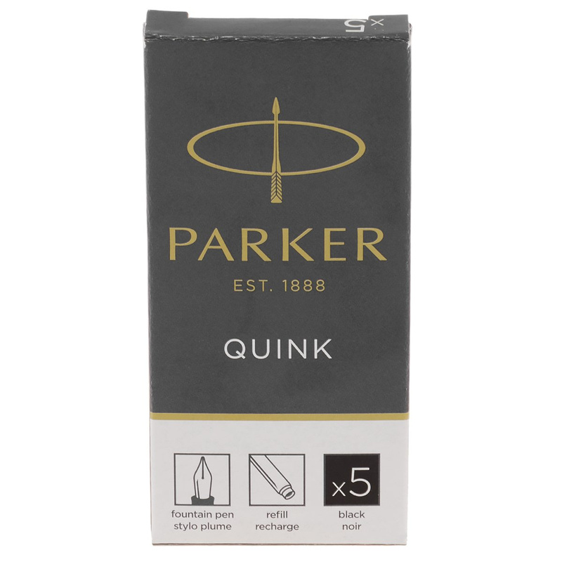 Parker naboje do pióra 5 szt, czarne
