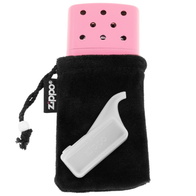 Damski różowy oryginalny kieszonkowy ogrzewacz benzynowy ZIPPO