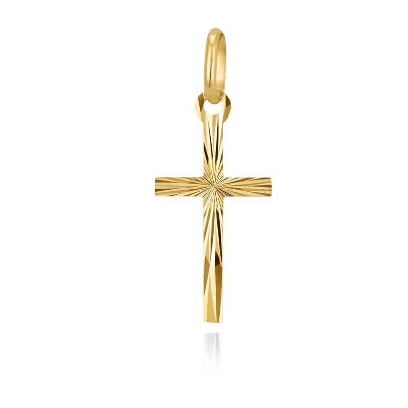 Złoty krzyżyk pr. 585 na Chrzest I Komunię Św.