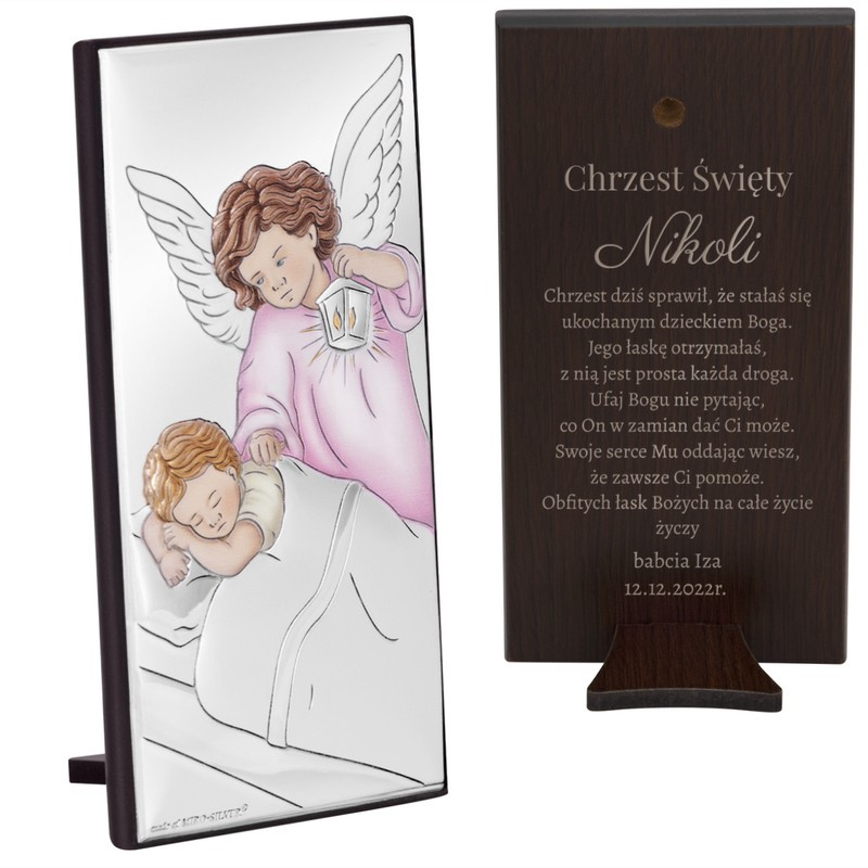 Pamiątka chrztu z Aniołem Stróżem