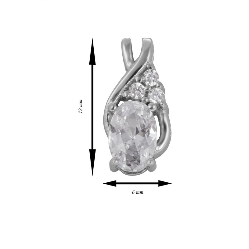 Srebrny komplet pr. 925 - elegancka biała cyrkonia