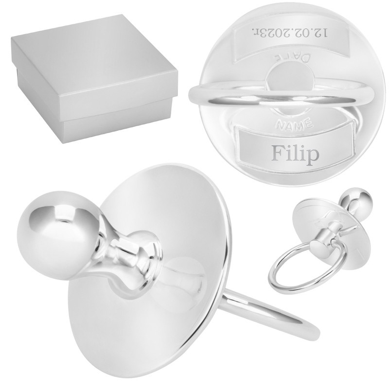 Posrebrzana figurka smoczek