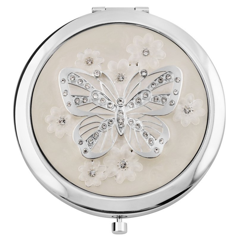 Lusterko motylek z cyrkoniami