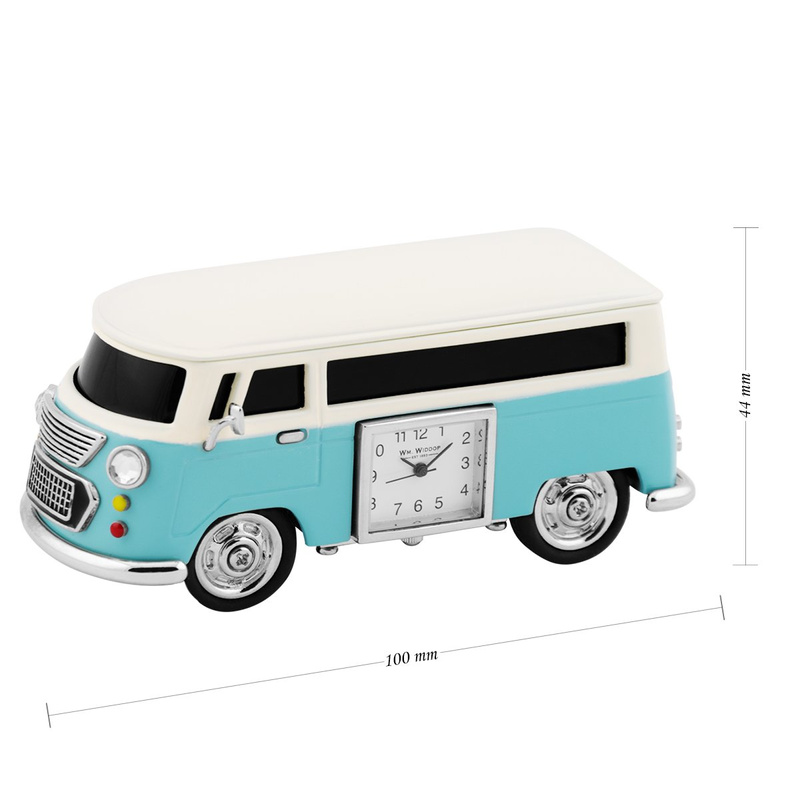 Zegar Camper Van Ogórek Niebieski