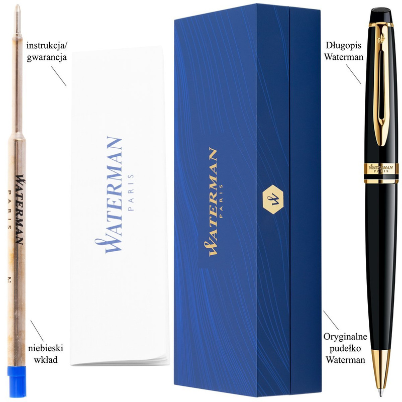 Długopis Waterman Expert czarny GT