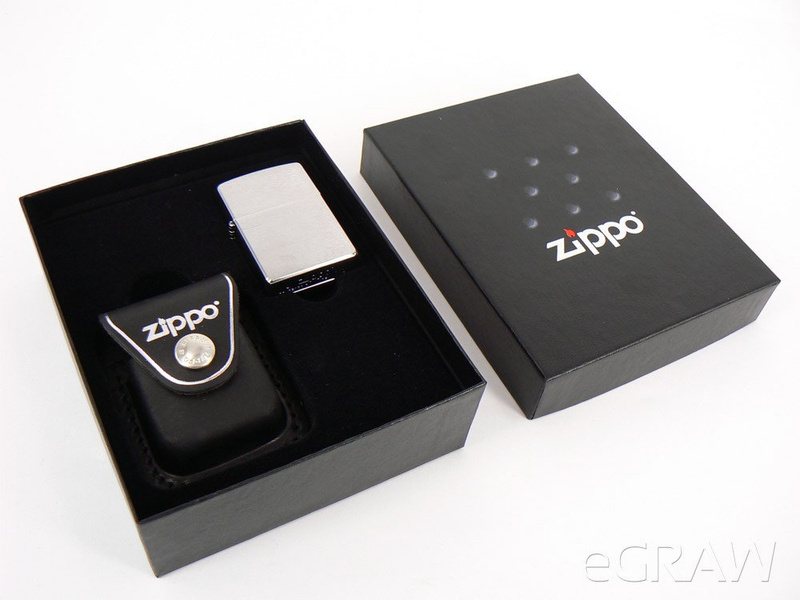 Pudełko do zapalniczki ZIPPO wraz z etui skórzanym