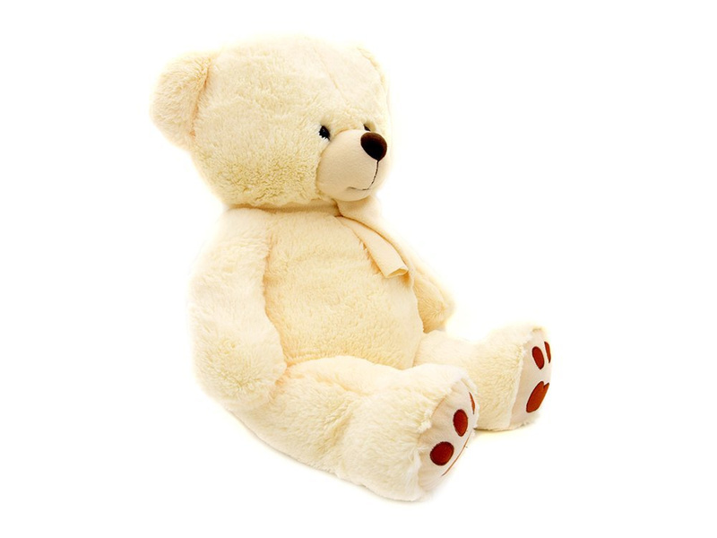 Beżowy miś w szaliku pod nadruk 46 cm