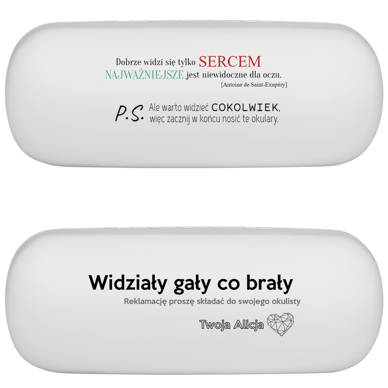 Etui futerał na okulary / srebrne
