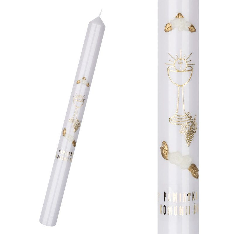 Świeca do I Komunii Św. Kielich złoty