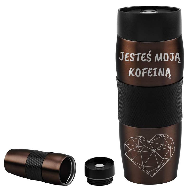Kubek termiczny 350 ml Brązowy Metaliczny