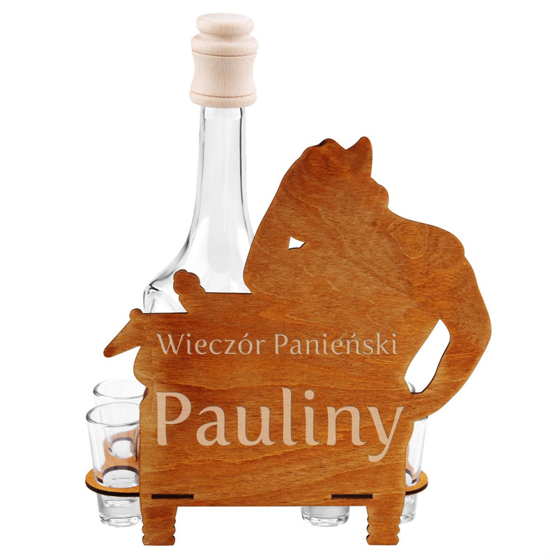 Komplet 7-częściowy Karafka i kieliszki Wieczór Panieński