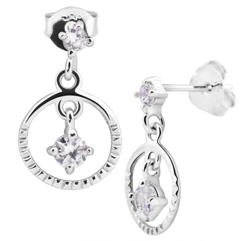 Srebrne kolczyki z zawieszką pr. 925