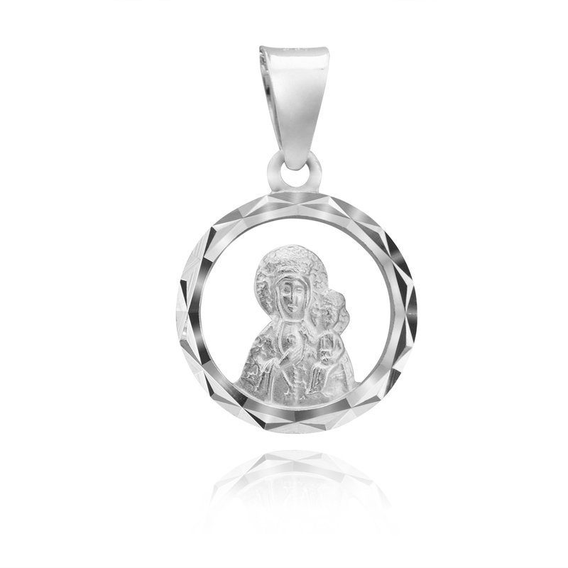 Srebrny Medalik Matka Boska Częstochowska 