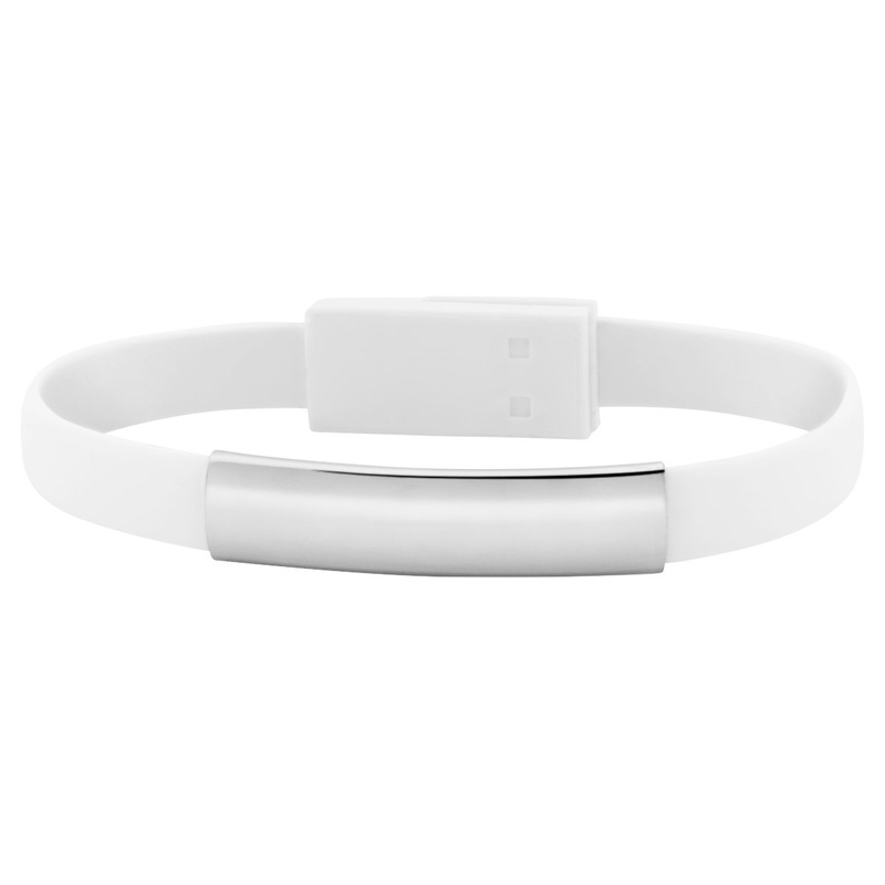 Bransoletka USB biała