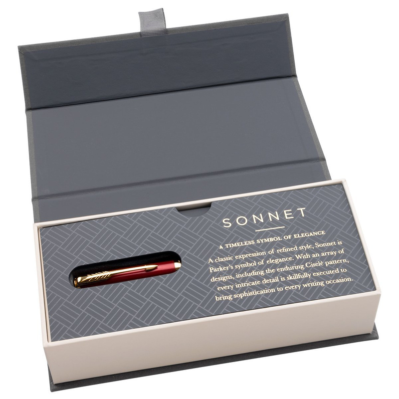 Parker SONNET GT Długopis Red Lacquer w eleeganckim etui