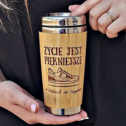 Kubek podróżny bambusowy 400 ml