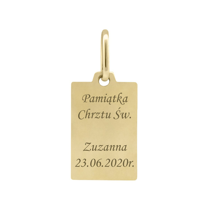 Złoty medalik z Matką Boską w ramce pr. 585