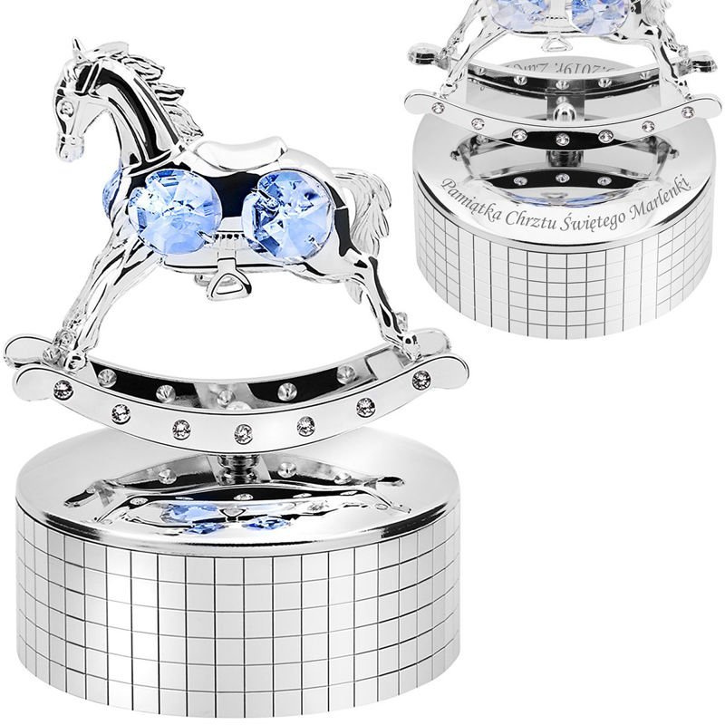 Pozytywka Konik na biegunach Swarovski 