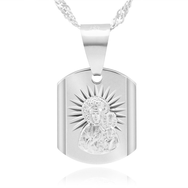 Srebrny medalik Matka Boska Częstochowska pr. 925