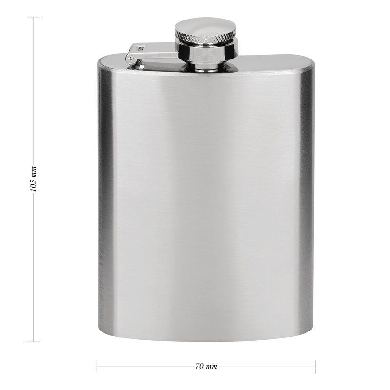Piersiówka stalowa 100 ml na prezent