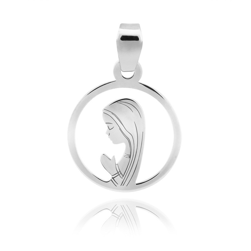 Srebrny medalik  - Matka Boska Fatimska - pr. 925