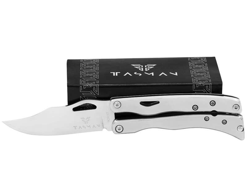 Nóż składany TASMAN motylek etui do paska