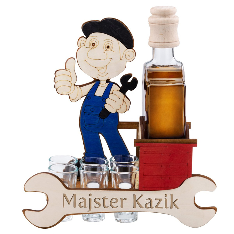 Komplet 7-częściowy Karafka i kieliszki Mechanik