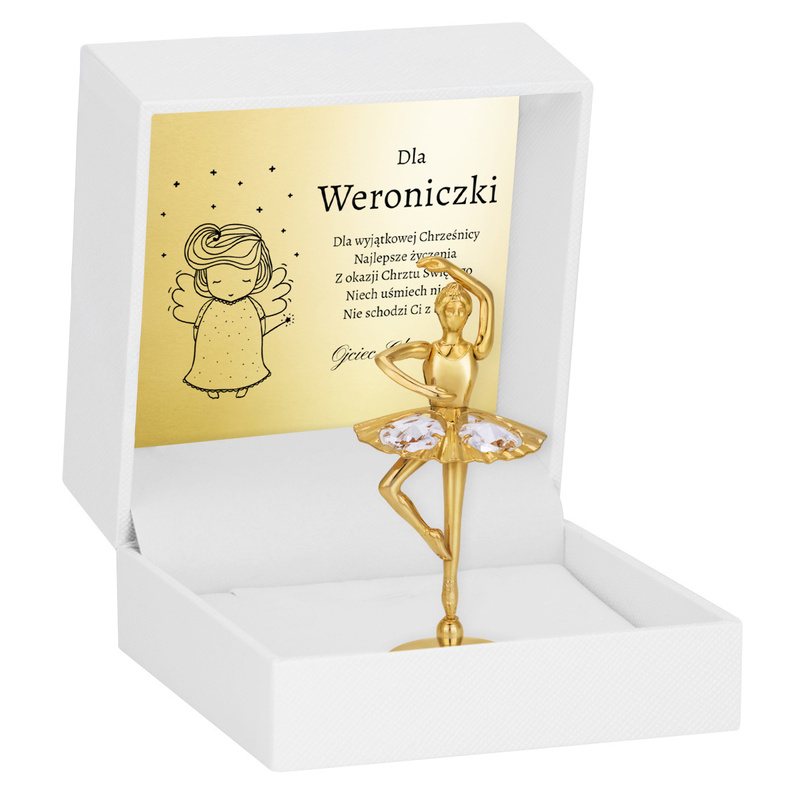 Pozłacana figurki baletnicy