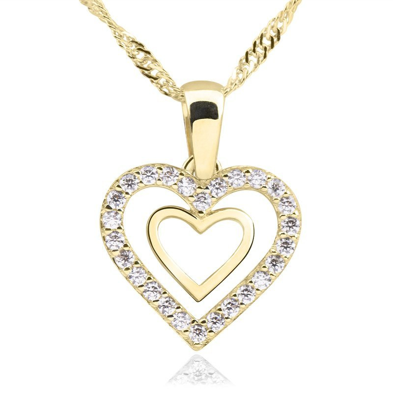 Zawieszka w kształcie serca z cyrkoniami pr. 333