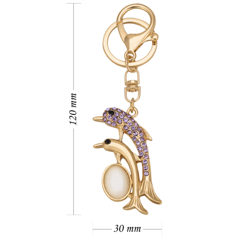 Breloczek do kluczy Swarovski - Delfin P