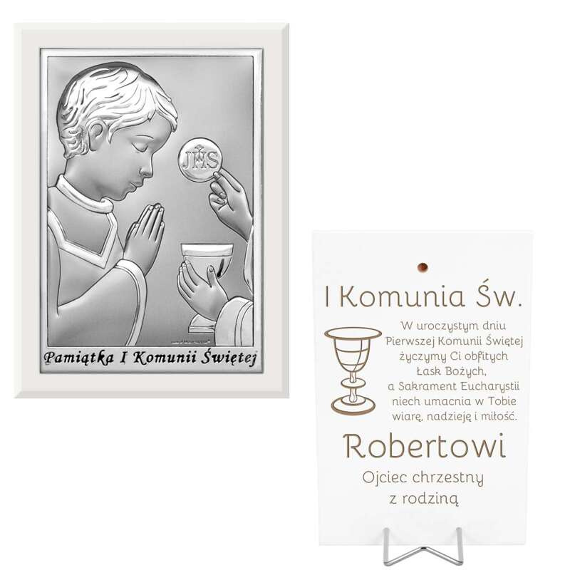 Obrazek - Pamiątka Pierwszej Komunii Świętej dla chłopca.