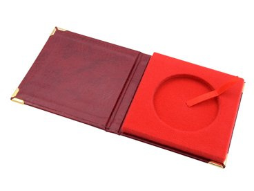 Etui SAMETI do medali 70 mm bordowe