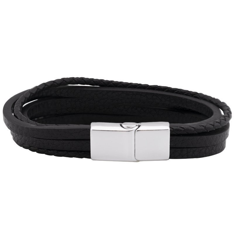 Bransoletka z eko skóry stal 316 L