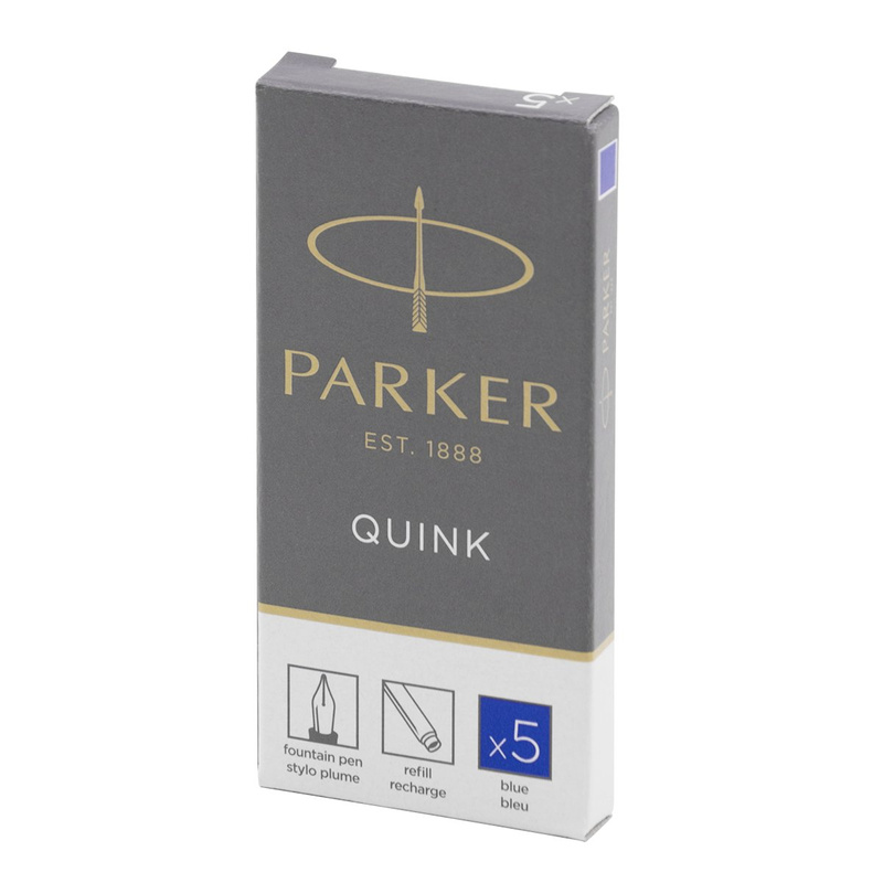 Parker naboje do pióra 5 szt, niebieskie