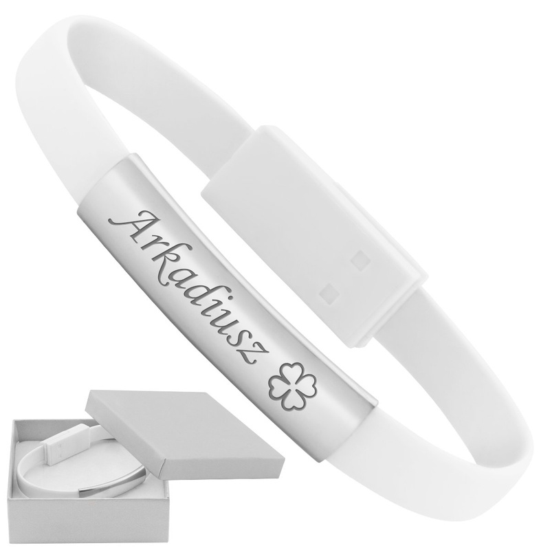 Bransoletka USB biała