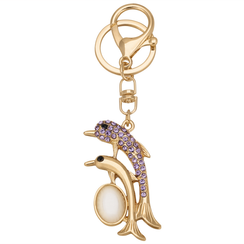 Breloczek do kluczy Swarovski - Delfin P