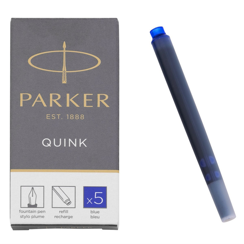 Parker naboje do pióra 5 szt, niebieskie