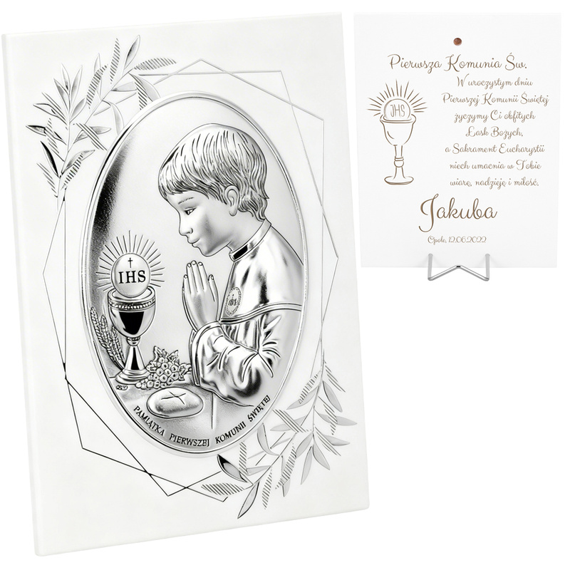 Obrazek - Pamiątka Pierwszej Komunii Świętej dla chłopca.