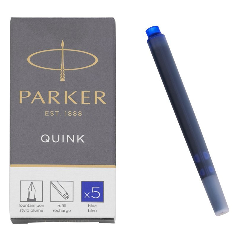 Parker  naboje do pióra  5 szt,  niebieskie