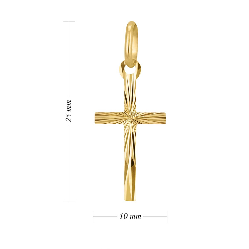 Złoty krzyżyk pr. 585 na Chrzest I Komunię Św.